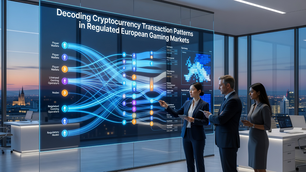 Dashboard interface displaying real-time cryptocurrency monitoring metrics for gaming compliance teams
